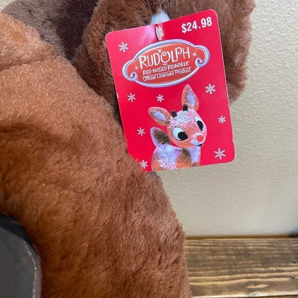 Rudolph The Red Nosed Reindeer Greeter Plush Head Mask NWT - Picture 4 of 10
